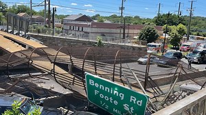 5 people injured after pedestrian bridge collapses onto DC highway