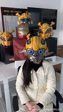 Wearable Bumblebee Helmet / Bumblebee Battle Mask with Voice Control