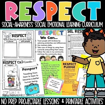 Respect Social Emotional Learning Character Education SEL Lessons Digital Slides