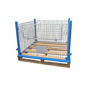 [Hot Item] Collapsible Wire Mesh Container Rolling Metal Storage Cage with Wheels