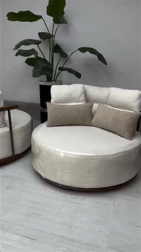 Round chaise lounge ✨🛋️ #home #officefurniture #sofa #youtube #shorts