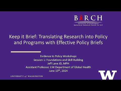 Workshop: Writing an Effective Policy Brief