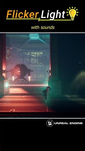 Flicker Light System with Sounds examples on Unreal Engine