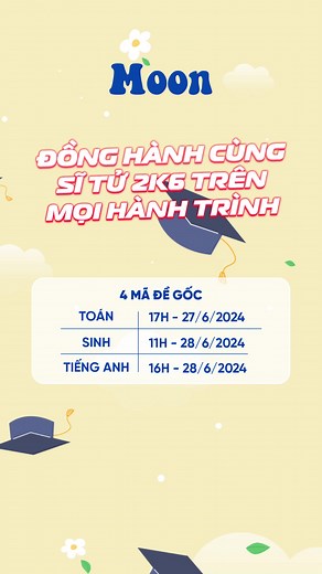 Tra Cứu Đáp Án Tham Khảo Kỳ Thi TN THPT 2024 Cùng Moon