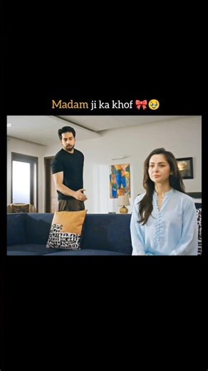 The way he is afraid of her😭🎀#merizindagihaitu #romantic #couple #status #trending
