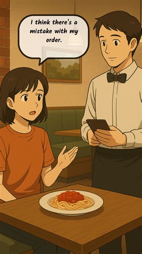 🍝 At the Restaurant – Wrong Order | English Conversation for Beginners 💬 #easyenglisheveryday #anime