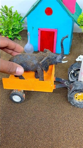 Mini hand pump project water for supply motor washing Elephant farm #waterpump #shorts