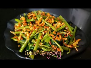 Garlic Kangkong recipe|Fried kangkong w/fried garlic on top| stirfry kangkong| #kangkongfriedgarlic