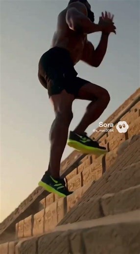 Giza Pyramid Run! #pyramid #Giza #africa #running #theothersideofmakebelieve #ai #viralshort