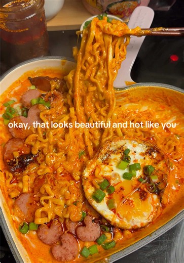 Creamy Cheesy Buldak Noodles recipe