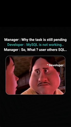 🔥 Manager vs Developer 😂 | MySQL Problem #Shorts #developer #programming #coding #tech #ai #python