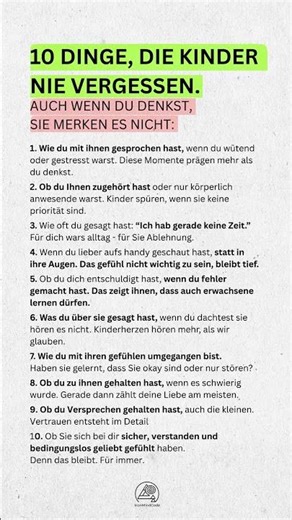 10 Dinge, die Kinder NIEMALS vergessen (sei vorsichtig!) 🧸 #psychologie #mindset #kinder