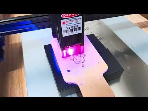 First test of FluidNC laser engraving, and the test result is pretty good.