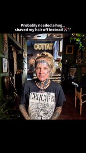 And got it tattooed. Hair holds memories—I needed a fresh start. Blood sacrifice for Coco 🐕🩸 Would you ever shave it all off for a new beginning? | Trinity Eclectic