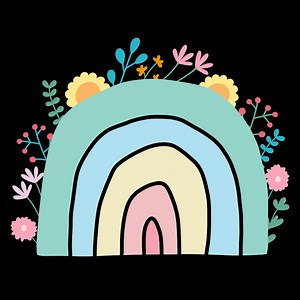 Rainbow PNG Clipart Bundle: Boho, Unicorn, Floral Designs (digital Download) - Etsy