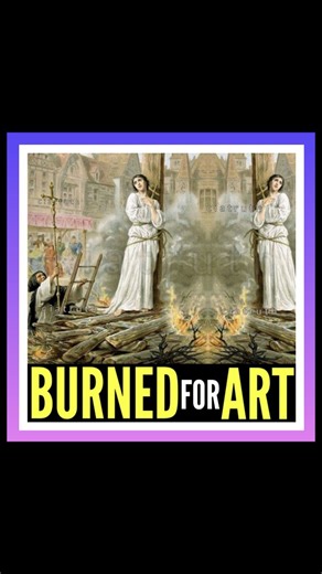 Forbidden truth on Instagram: "🔴 Joan of Arc 🔺 In 1992, French artist René Charbonneau was commissioned by the mayor’s office in Rouen to paint a depiction of Joan of Arc at the stake. 🔺 A young student, Jeanne Lenoit, served as his model. 🔺 Tragically, the day after the painting was displayed in a spacious exhibition hall, a laboratory explosion occurred at the university. 🔺 Jeanne, who was present at the scene, could not escape and was burned alive. 🔺 The shocking coincidence received wi