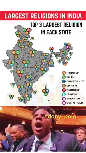 🕉️✝️☪️ Top 3 Largest Religions in Each Indian State – 2025