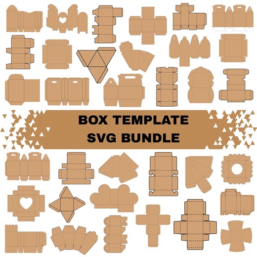 Box Template SVG Bundle:gift Boxes,diy Paper Craft,cutting Files(instant Download) - Etsy