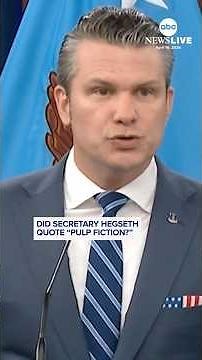 Did Pete Hegseth quote "Pulp Fiction?"