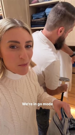 Jasmine Roth HGTV on Instagram: "Getting dressed! UPDATE: My stonewashed jeans didn’t fit and we had to go back to regular jeans.👖👖Also, I’m SO HOT in this turtleneck sweater combo! 🥵 JC Penney photoshoot here we come!"