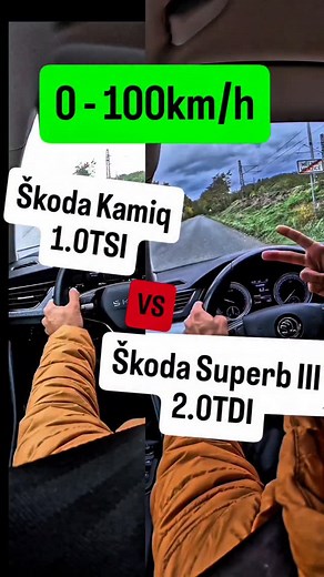 KAMIQ VS SUPERB ! #race #0-100km/h #auta #test #zrychlení #viral | Filip Grep