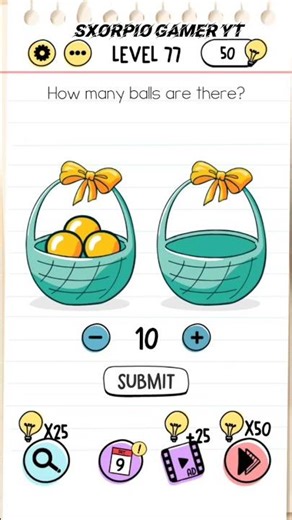 Brain Test Level 77 | Tricky Puzzles | Gameplay Walkthrough | Levels Solution | Sxorpio Gamer YT