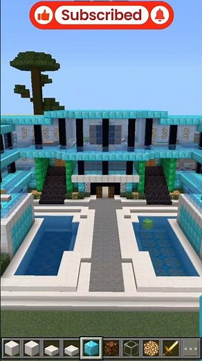Unbelievable Blue Diamond House in Minecraft! 💎✨ | Ultimate Luxury Build.#gaming#tranding#minecraft
