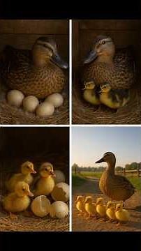 Amazing Duck Egg Hatching 🐣 From Nest to the Farm – Full Life Cycle in 1 Minute!