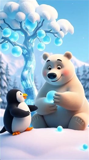 पेंगुइन और बर्फीला भालू "Penguin and Bear" || Nov,2025 #cartoon #ai #shorts