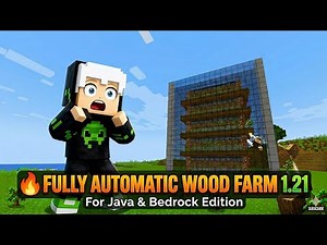 🔥 Fully Automatic Wood Farm 1.21, 😱 Wood Farm For Java And Bedrock Edition 🤯