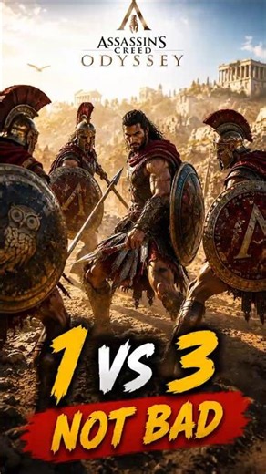 1 Spartan vs 3 Guards ⚔️ Assassin's Creed Odyssey Gameplay