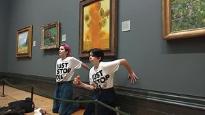 Van Gogh paintings vandalized at a London gallery after 2 activists were sentenced in similar attack