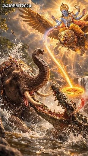 When Gajendra Called the Divine… The Sky Opened! | The Epic Battle of the Elephant King