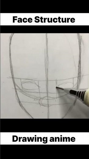 How to Draw Anime Face Structure in 10 Seconds👀