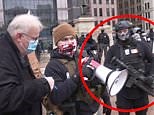 Boogaloo Boi pictured with rifle-mounted grenade launcher outside Ohio Capitol