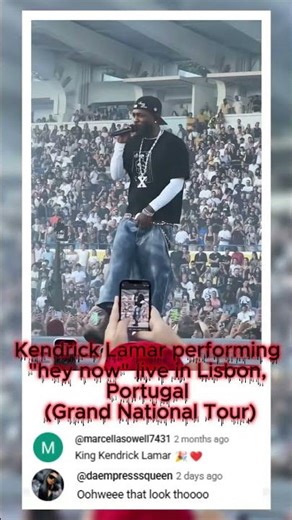 Kendrick Lamar performing hey now live in Lisbon #rap #hiphop #short #kendricklamar