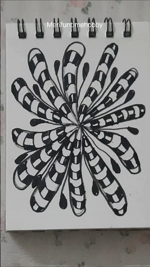 Easy Zentangle Flower Pattern for Beginners | Relaxing Doodle Art Tutorial