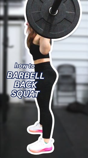 How to barbell back squat, in under 60 seconds. 👀 Being able to squat is an important skill you don’t want to lose, especially as ya get older!! It is a foundational movement, meaning you will need to be able to do this for lifeeeee if you want to stay moving & grooving for life. 💃🕺 Barbell squats are a more advanced squat, usually added into the routine after getting your more standard goblet or dumbbell squats perfected first. This is because they load the spine & you want to know how to pr