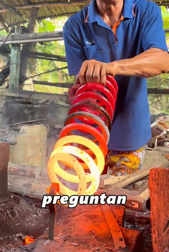 Why can such thick spring steel be pulled so realistically after being heated red-hot?#didyouknow #knowledge #amazing #fyp #asmr