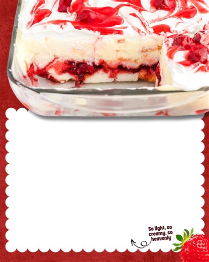 2.7K views · 16 reactions | STRAWBERRY HEAVEN ON EARTH CAKE  quick, simple & family-approved! INGREDIENTS ⬇️ 1 (10 oz) premade angel food cake 1 (21 oz) can strawberry pie filling 1 (3.4 oz) box vanilla instant pudding mix 1½ cups cold whole milk 1 cup sour cream 1 (8 oz) tub whipped topping ️ SAVE this RECIPE for LATER!! | TASTY Homemade Recipes | Facebook