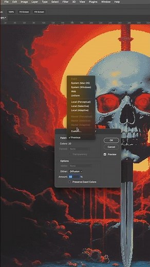 Diffusion Dither Effect Photoshop Tutorial #shorts
