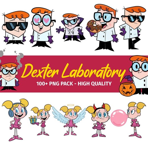 Dexter’s Laboratory Clipart PNG Pack - Cartoon Network Art (digital Download) - Etsy