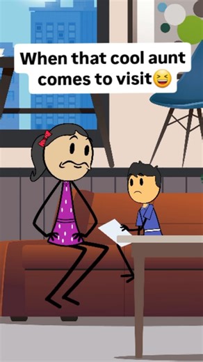Relatable Animations on Instagram: "When that cool aunt comes visit😂 @outtpig #aunt #family #fyp #fbreels #facebook"