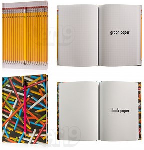 Hidden Pencil Notebooks: 144 page notebooks with built-in pencil storage.