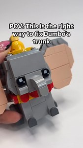 128K views · 1.1K reactions | LEGO BRICKHEADZ Dumbo‘s trunk looks way cuter with this water piece attached, this is how you can modify yours, too!  #legodisney #legodumbo #legomoc #legofun #dumbo | trippinbricks | Facebook