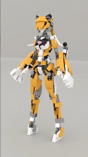 LEGO Tiger Girl Mech Satisfying Speed Build #lego #legomech