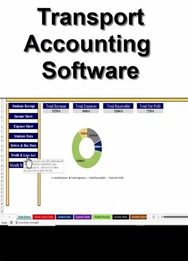 Fully automatic Transport Business Accounting software YouTube Reels #excel #accountssolutions
