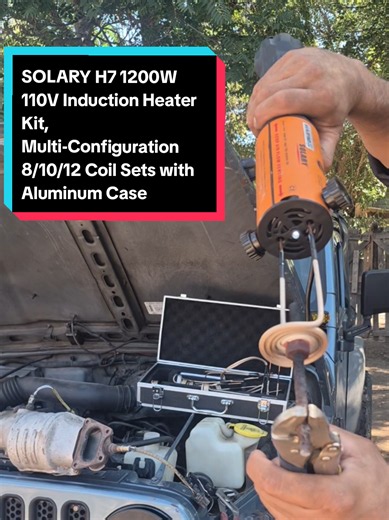 SOLARY H7 1200W 110V Induction Heater Kit, Multi-Configuration 8/10/12 Coil Sets with Aluminum Case for Automotive Bolt Removal#BoltRemoval #InductionHeater #mecánicos #calentadordetornillos