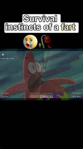 Minecraft survival instincts of a fart 😭🙏🏽