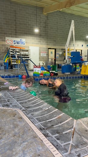 Our water babies are improving so much!!!! 🐳 We love seeing their confidence grow in the water | C3 Swim School